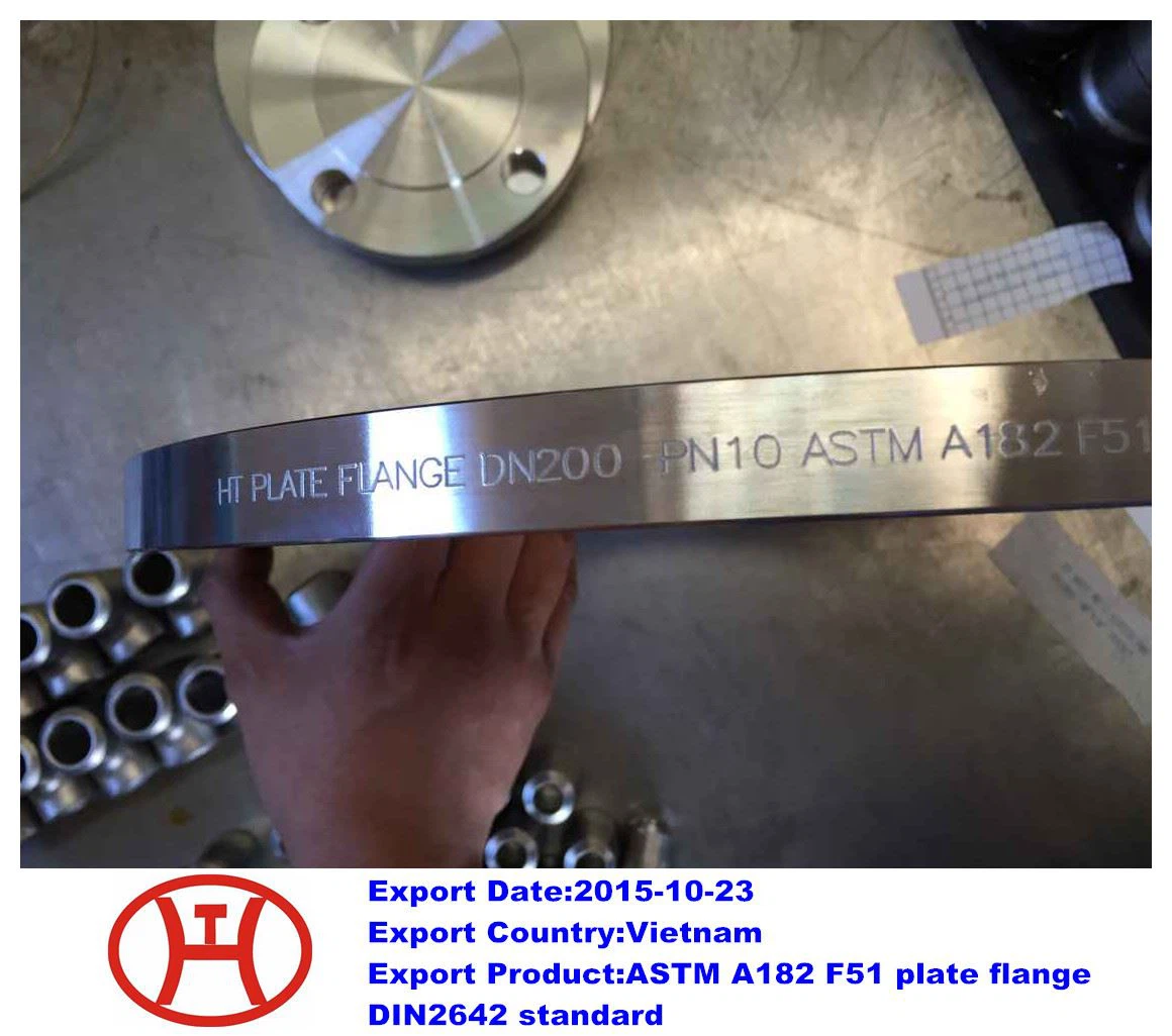 ASTM A182 F51 plate flange DIN2642 standard