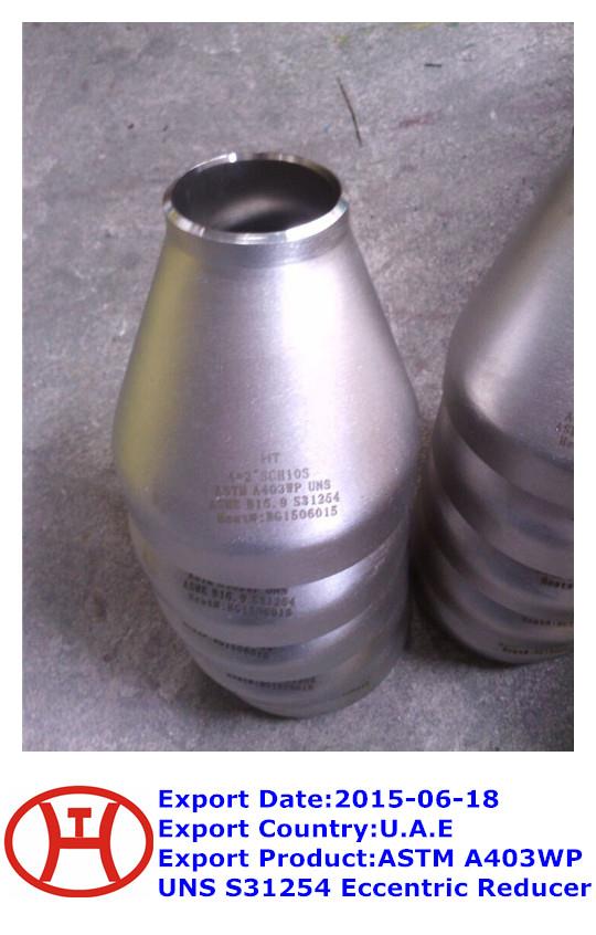 ASTM A 403 WP UNS S 31254 편심 감속기