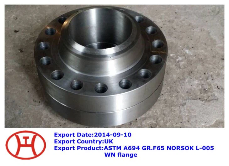 ASTM A694 F65 NORSOK L-005 WN 플랜지