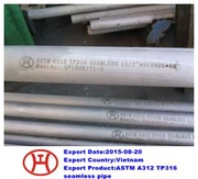 ASTM A 312 TP 316 스테인레스 스틸 파이프