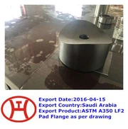 도면에 따른 ASTM A350 LF2 패드 플랜지